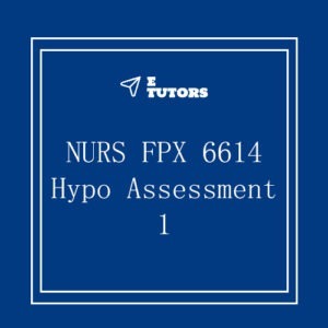 NURS FPX 6614 Hypo Assessment 1