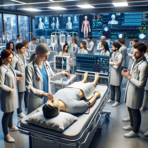 Nurse explaining healthcare